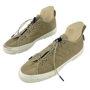 Superga Beige Synthetic Quilted Sneakers Shoes Women's Size 10 Pre-Owned